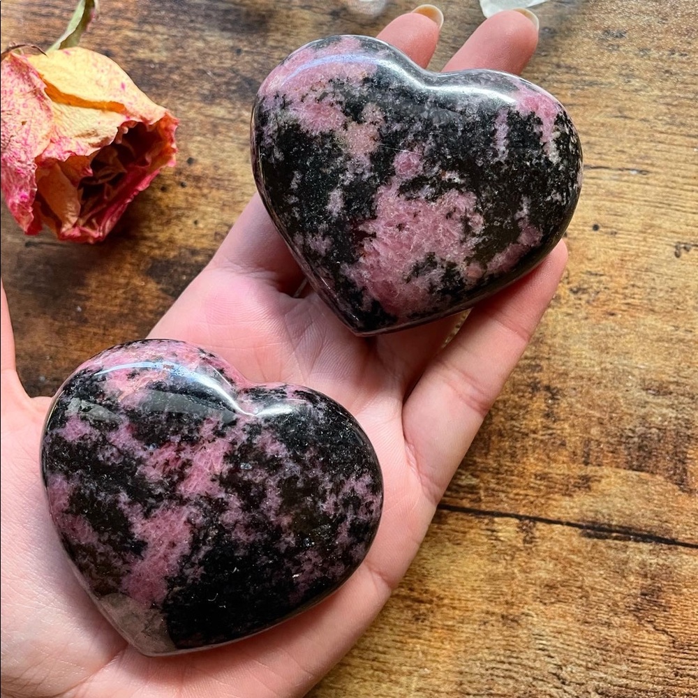 High Quality Rhodonite Heart